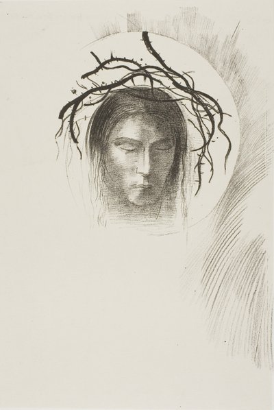 Il giorno appare finalmente,...e nel disco stesso del sole brilla il volto di Gesù Cristo, tavola 24 di 24 da Odilon Redon