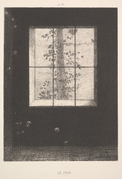 Il giorno, dalla serie Sogni, tavola VI, 1891 da Odilon Redon