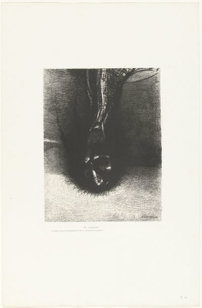 Gli Sciapodi: tenere la testa il più bassa possibile, questo è il segreto della felicità! da Odilon Redon