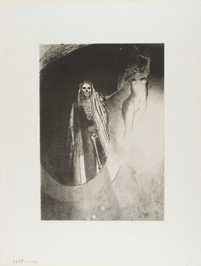Morte: Sono io che ti rendo serio; Abbracciamoci, tavola 20 di 24 da Odilon Redon