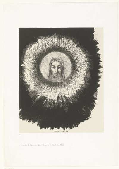 E nel disco del sole brillava il volto di Cristo da Odilon Redon