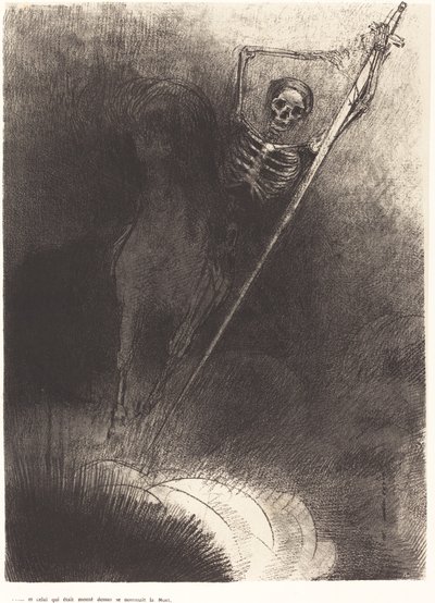 Et celui qui était monté dessus se nommait la Mort da Odilon Redon
