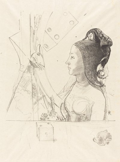 Profilo di una donna da Odilon Redon