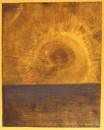 Testa fluttuante, c.1885 da Odilon Redon