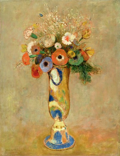 Fiori in un Vaso Dipinto da Odilon Redon