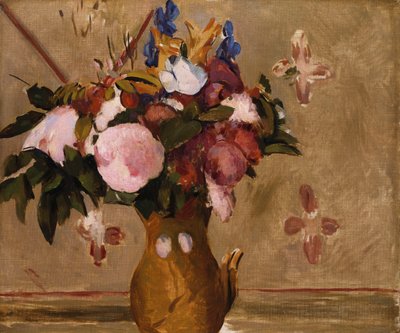 Fiori in un vaso, copia da un dipinto di Cezanne, c.1886 da Odilon Redon