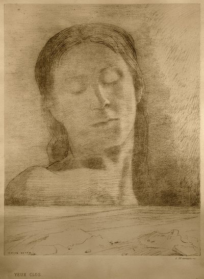Occhi chiusi da Odilon Redon