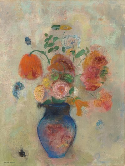 Grande vaso con fiori da Odilon Redon
