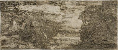 Cavaliere sotto un cielo tempestoso da Odilon Redon