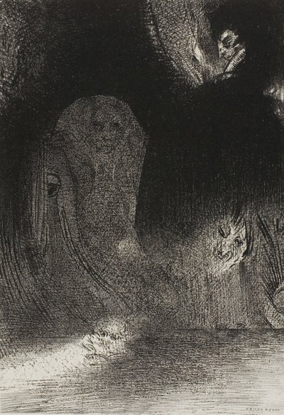 A volte ho visto nel cielo ciò che sembrava essere come forme di spiriti, tavola 21 di 24 da Odilon Redon