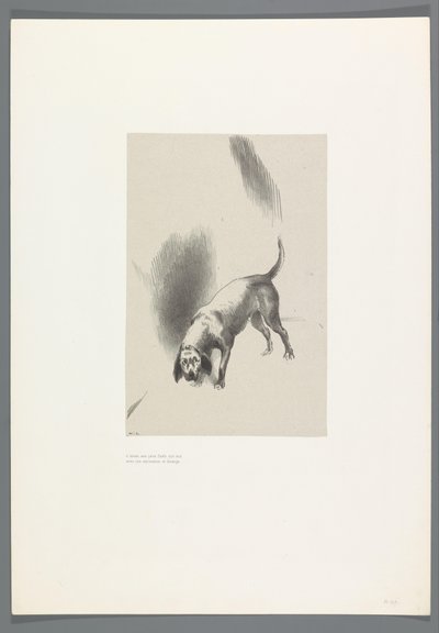 Il tenait ses yeux fixés sur moi avec une expression si étrange (La Maison Hantée, illustraties bij tekst van Bulwer-Lytton, in het frans vertaald door René Philipon) da Odilon Redon