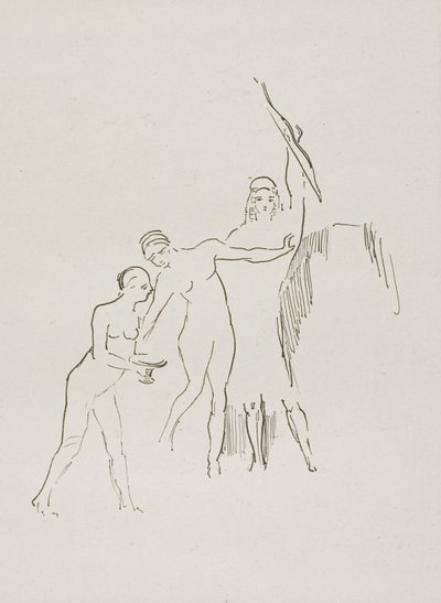 Immediatamente tre dee sorgono, tavola 11 di 24 da Odilon Redon