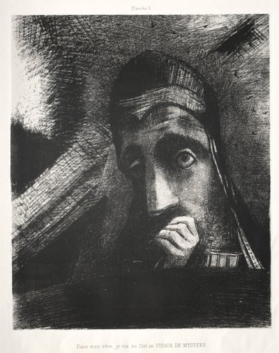 Nel mio sogno ho visto nel cielo un volto di mistero da Odilon Redon