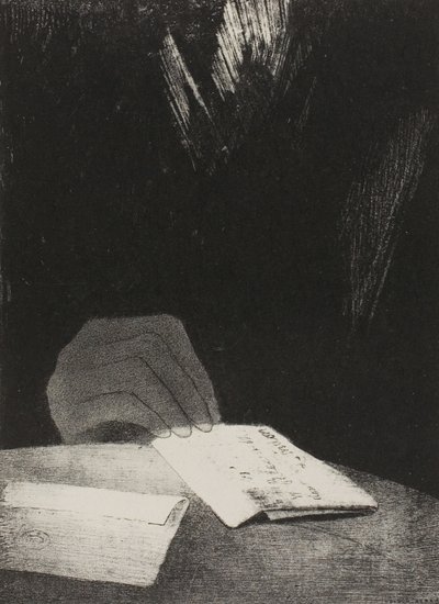 Era una mano, apparentemente di carne e sangue come la mia, tavola 4 di 6 da Odilon Redon
