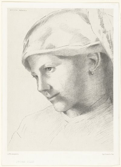Giovane ragazza da Odilon Redon