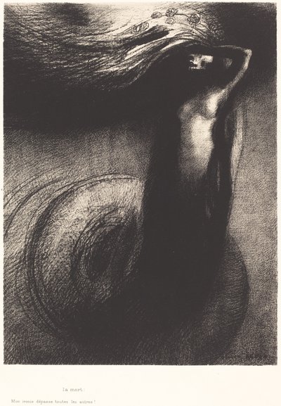 La morte: La mia ironia supera tutte le altre! da Odilon Redon