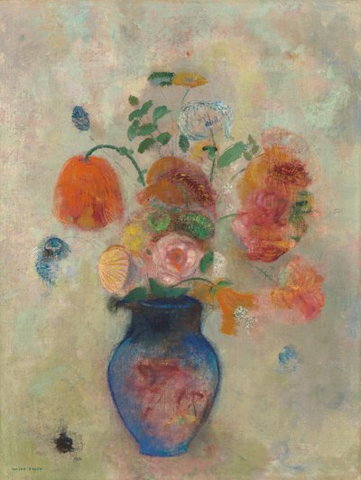 Grande vaso con fiori da Odilon Redon