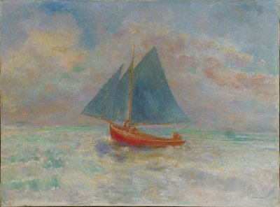 La barca rossa da Odilon Redon