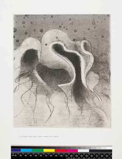 Le bestie del mare rotonde come otri, 1896 da Odilon Redon