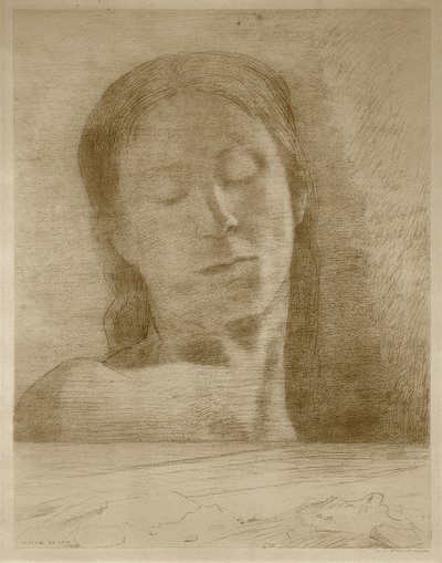 Gli occhi chiusi da Odilon Redon
