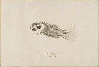 Menu di una cena per litografi francesi, 1 aprile 1887 da Odilon Redon