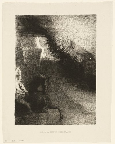 Pellegrino del Mondo Sublunare, tavola 5 di 6 da Odilon Redon