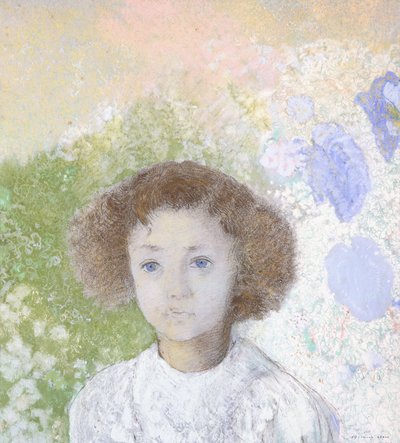 Ritratto di Genevieve de Gonet da bambina da Odilon Redon