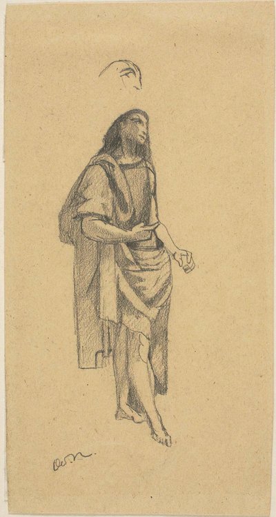 San Giovanni Battista, con schizzo della testa da Odilon Redon