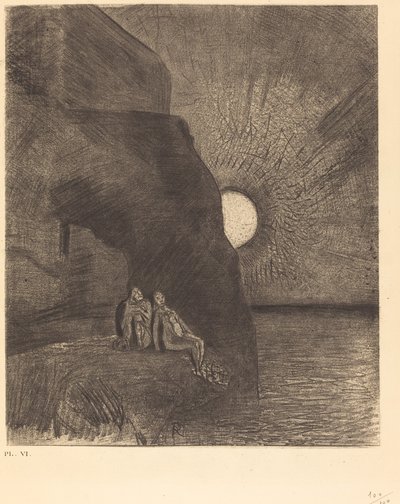 Senza sosta al mio fianco si agita il demone da Odilon Redon