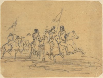 Bozzetto per la prima acquaforte di Redon, Il guado (M. 2) da Odilon Redon