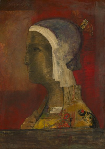 Testa Simbolica, c. 1890 da Odilon Redon