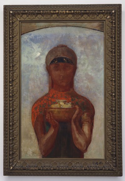 La coppa del mistero, o Sibilla, c.1890 da Odilon Redon