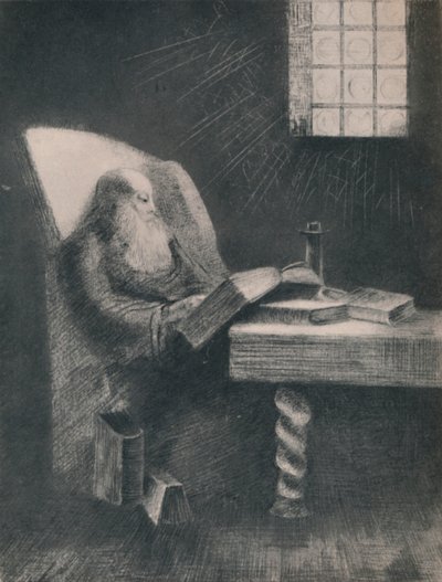 Il lettore, c.1892, 1946 da Odilon Redon
