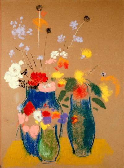 Tre vasi di fiori, c.1908-10 da Odilon Redon