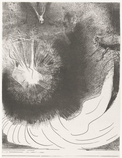Dal cielo cadde una grande stella da Odilon Redon