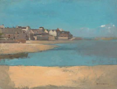 Villaggio sul mare in Bretagna, c. 1880 da Odilon Redon