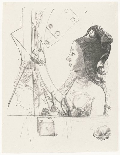 Donna e dadi da Odilon Redon