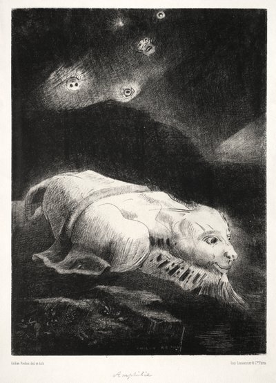 Quando la vita si risvegliava nelle profondità della materia oscura da Odilon Redon