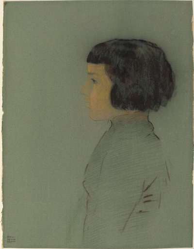 Giovane Donna di Profilo da Odilon Redon