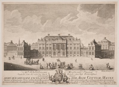 Il Palazzo Moltke a Piazza del Castello di Amalienborg da Odvardt Helmoldt de Lode