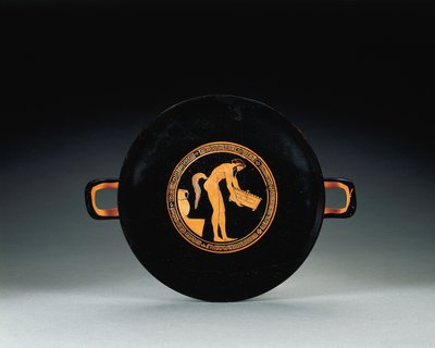 Kylix attico a figure rosse, c.470 a.C. da Oedipus Painter