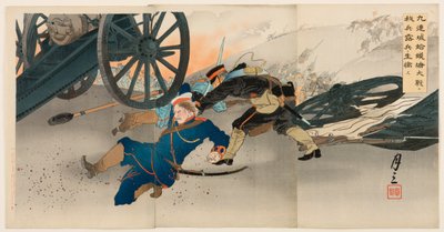 Durante la Grande Battaglia di Hamotang a Jiuliancheng le nostre truppe catturano un prigioniero russo da Ogata Gessan