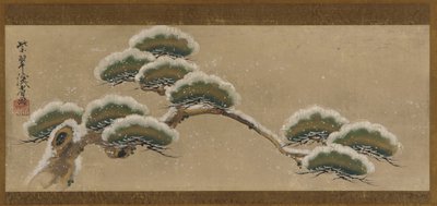 Rami di pino carichi di neve, periodo Edo, XVIII secolo da Ogata Kenzan