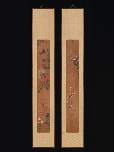 Blumen des Frühlings und Herbstes da Ogata Korin