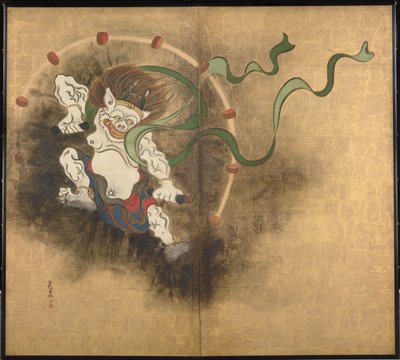 Il dio del tuono (parte sinistra di un paravento a due pannelli) da Ogata Korin