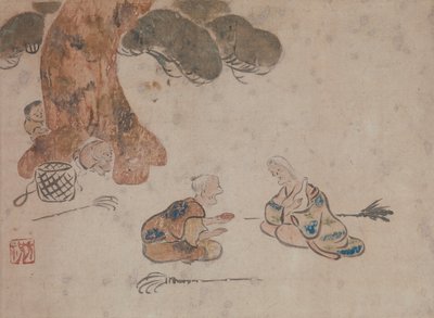 Vecchio e vecchia da Ogata Korin