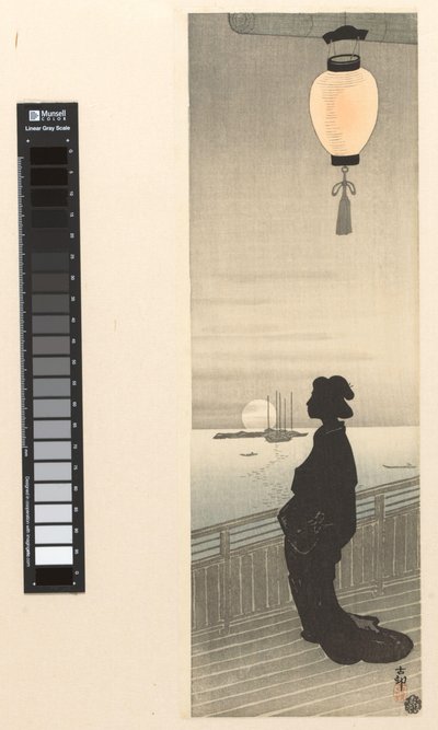 Cortigiana sulla veranda da Ohara Koson