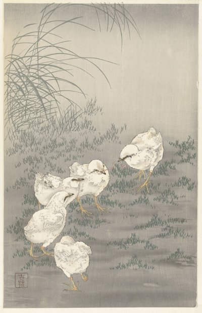 Cinque pulcini da Ohara Koson
