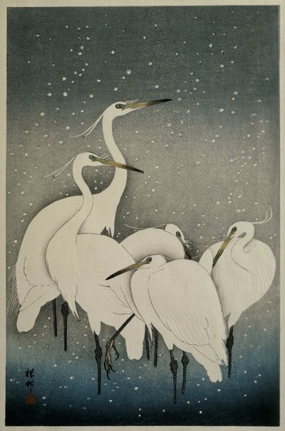 Gruppo di aironi da Ohara Koson