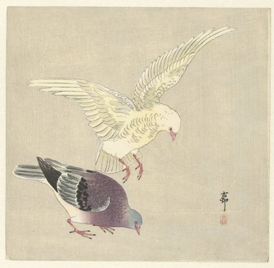 Due colombe da Ohara Koson